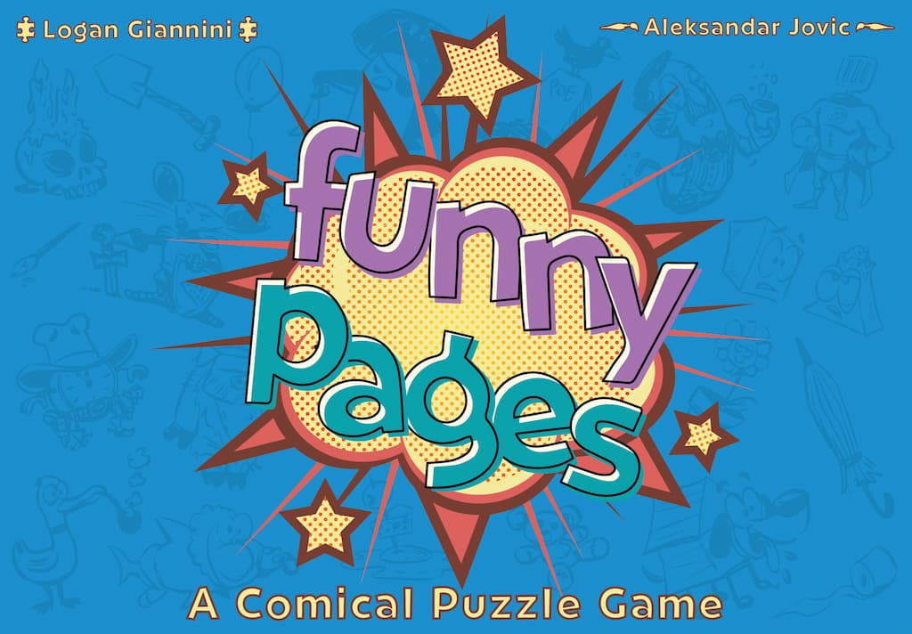 Funny Pages: A Comical Puzzle Game manufacturing by Boda Games Manufacturing.
