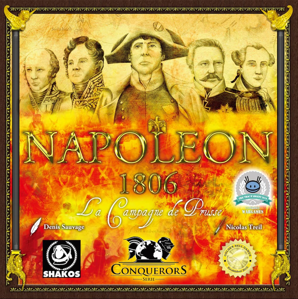 Napoléon 1806 was published by Shakos in 2021 and the board game manufacturer was Boda Games Manufacturing.
