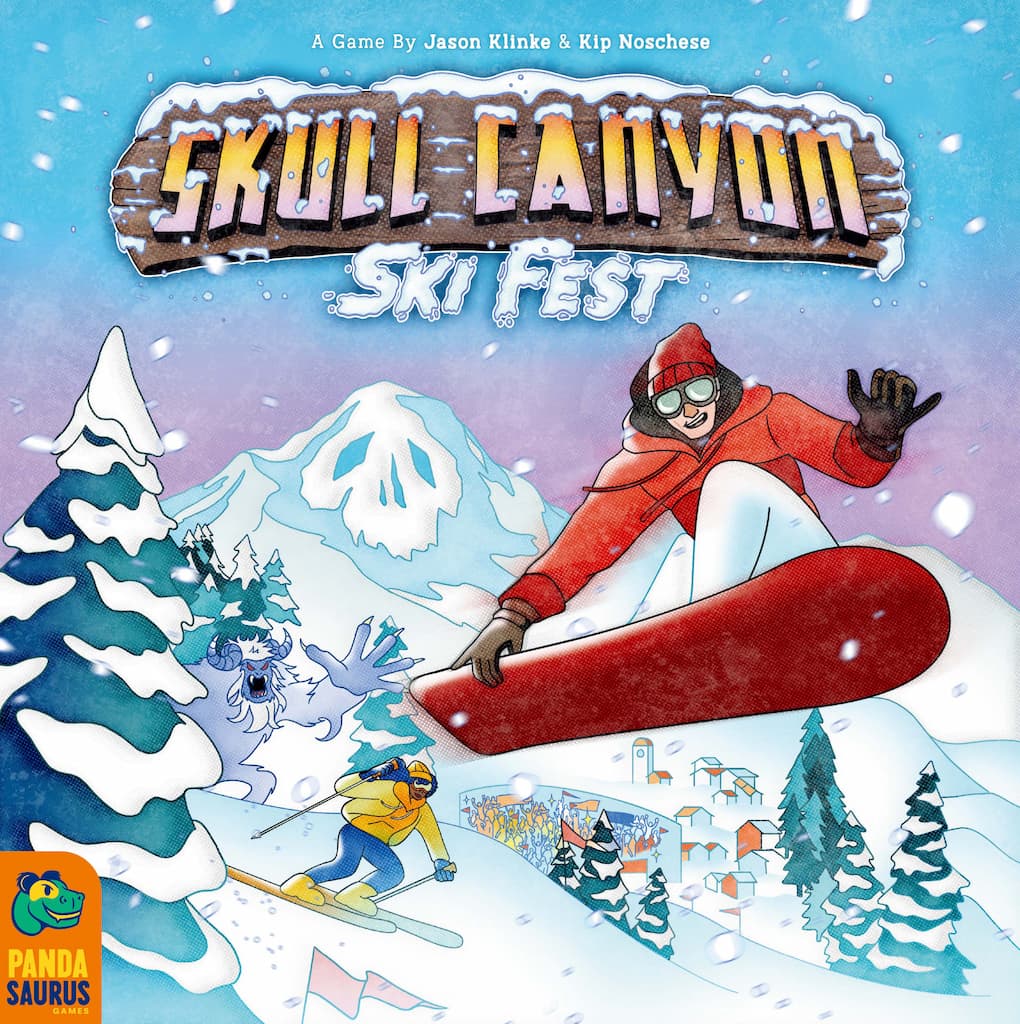Skull Canyon: Ski Fest was published by Pandasaurus Games and the board game manufacturer was Boda Games Manufacturing.