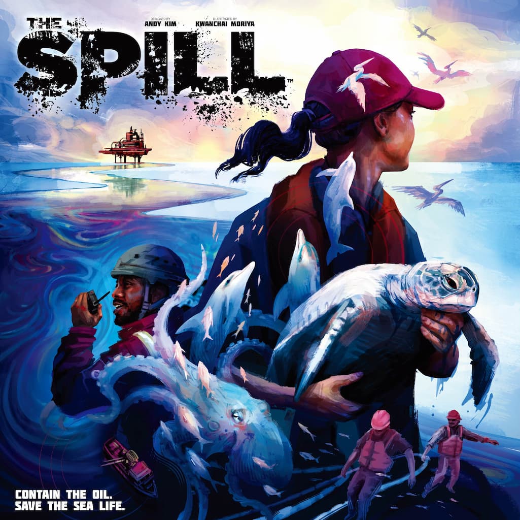The Spill was published by Smirk & Dagger Games and the board game manufacturer was Boda Games Manufacturing.