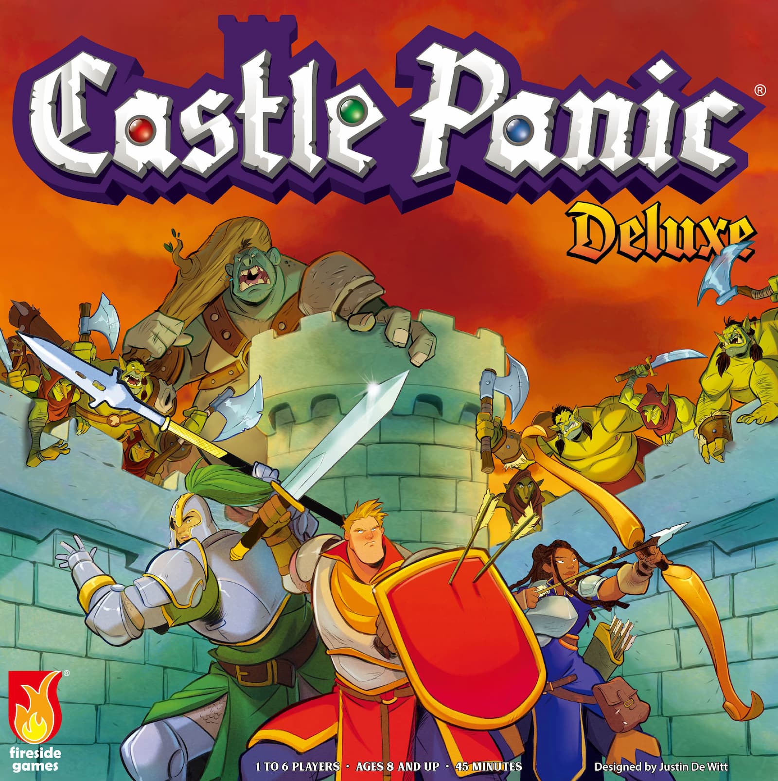 Castle Panic Deluxe the board game was manufactured by Boda Games Manufacturing.