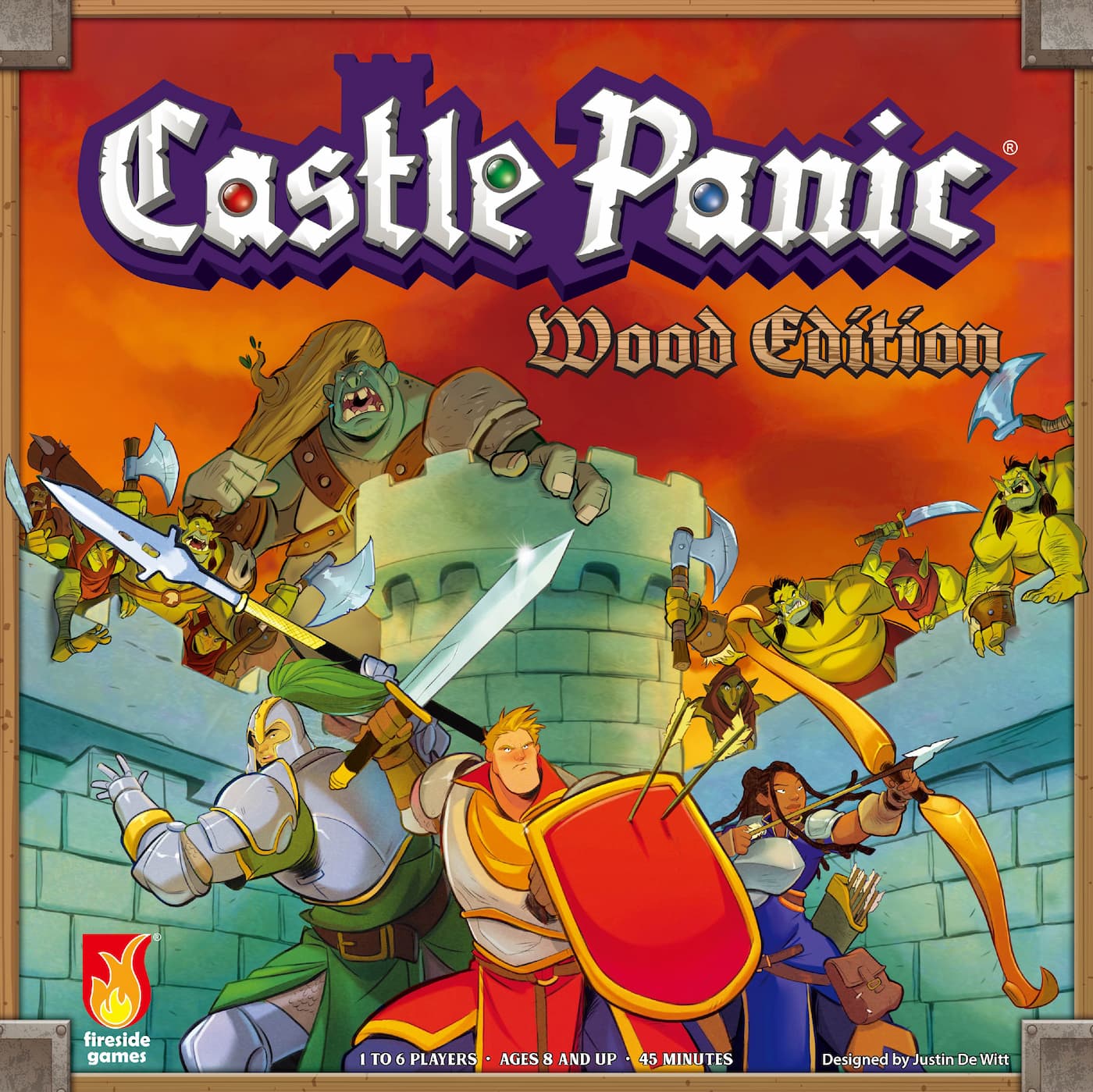Castle Panic Wood Edition the board game was manufactured by Boda Games Manufacturing.
