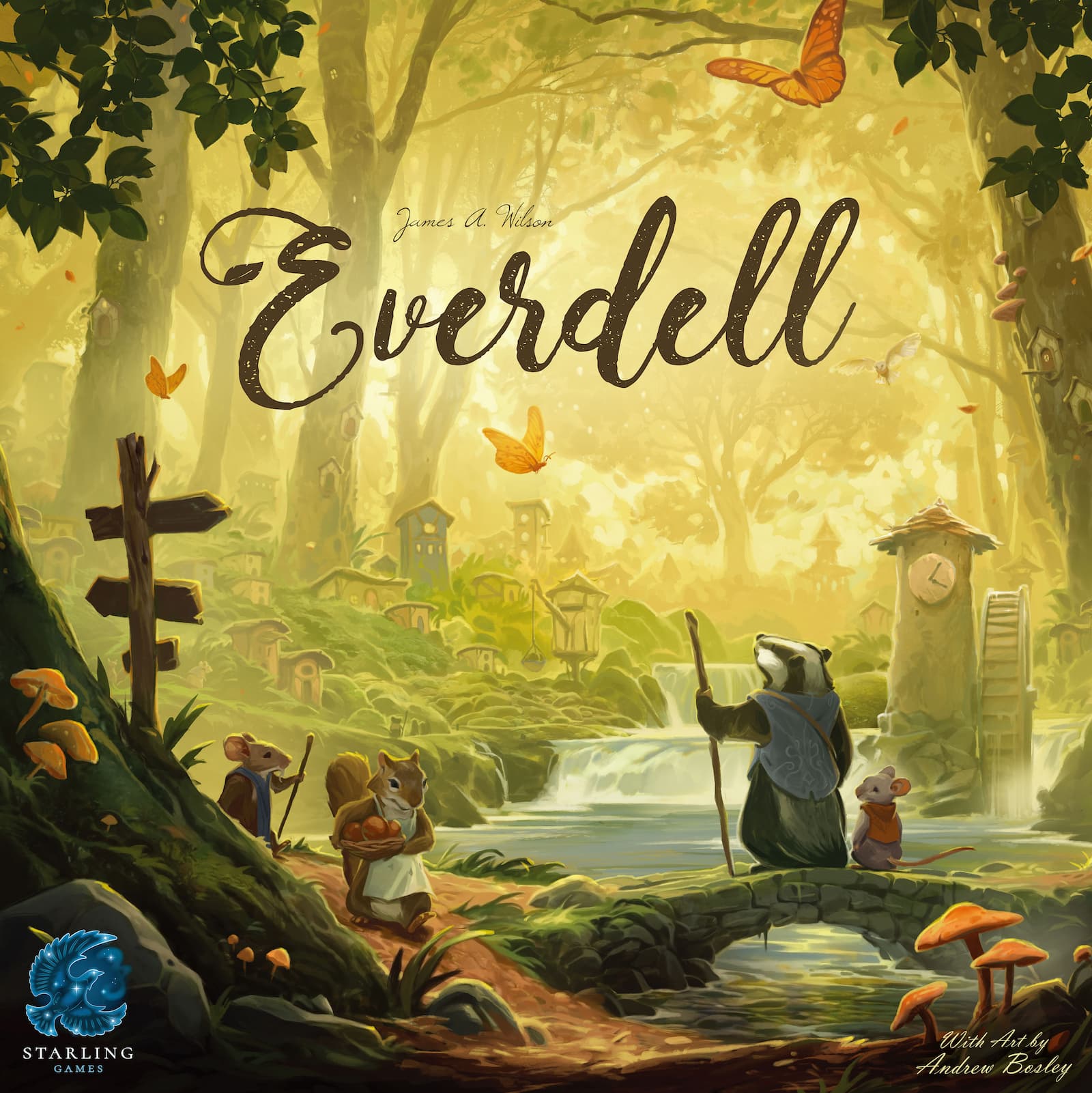 Everdell the board game was manufactured by Boda Games Manufacturing.