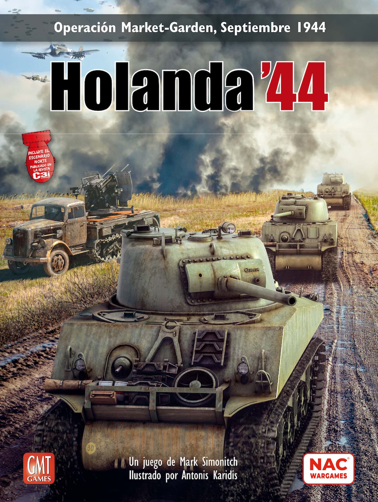 Holland 44 the board game was manufactured by Boda Games Manufacturing.