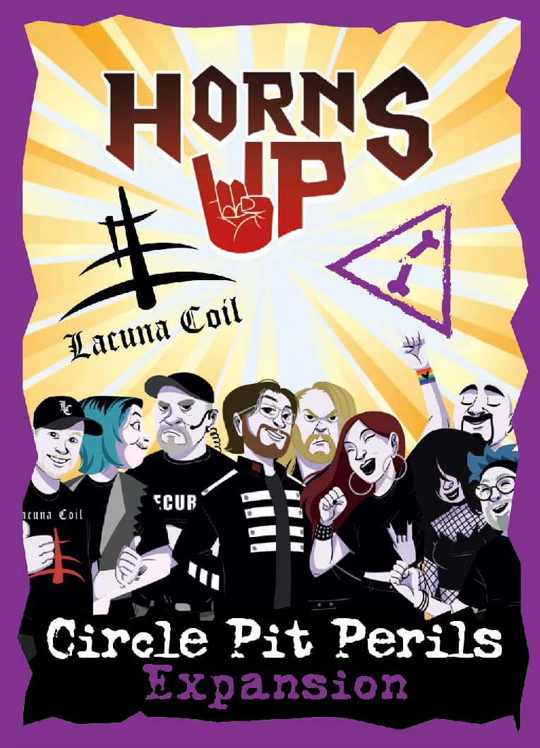 Horns Up Circle Pit Perils the board game was manufactured by Boda Games Manufacturing.