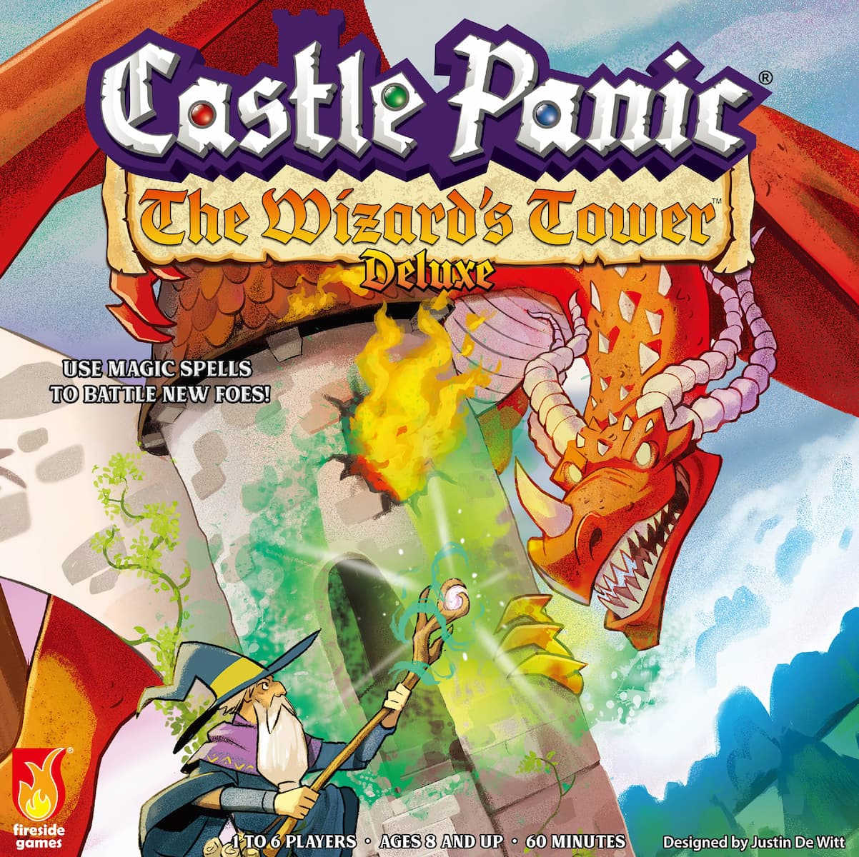 Castle Panic: The Wizard's Tower Deluxe the board game was manufactured by Boda Games Manufacturing.